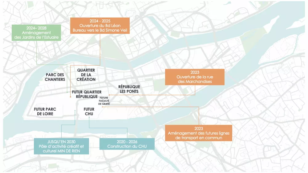 Plan - Les-etapes-de-la-construction-du-nouveau-CHU-et-son-quartier-a-nantes Nantes