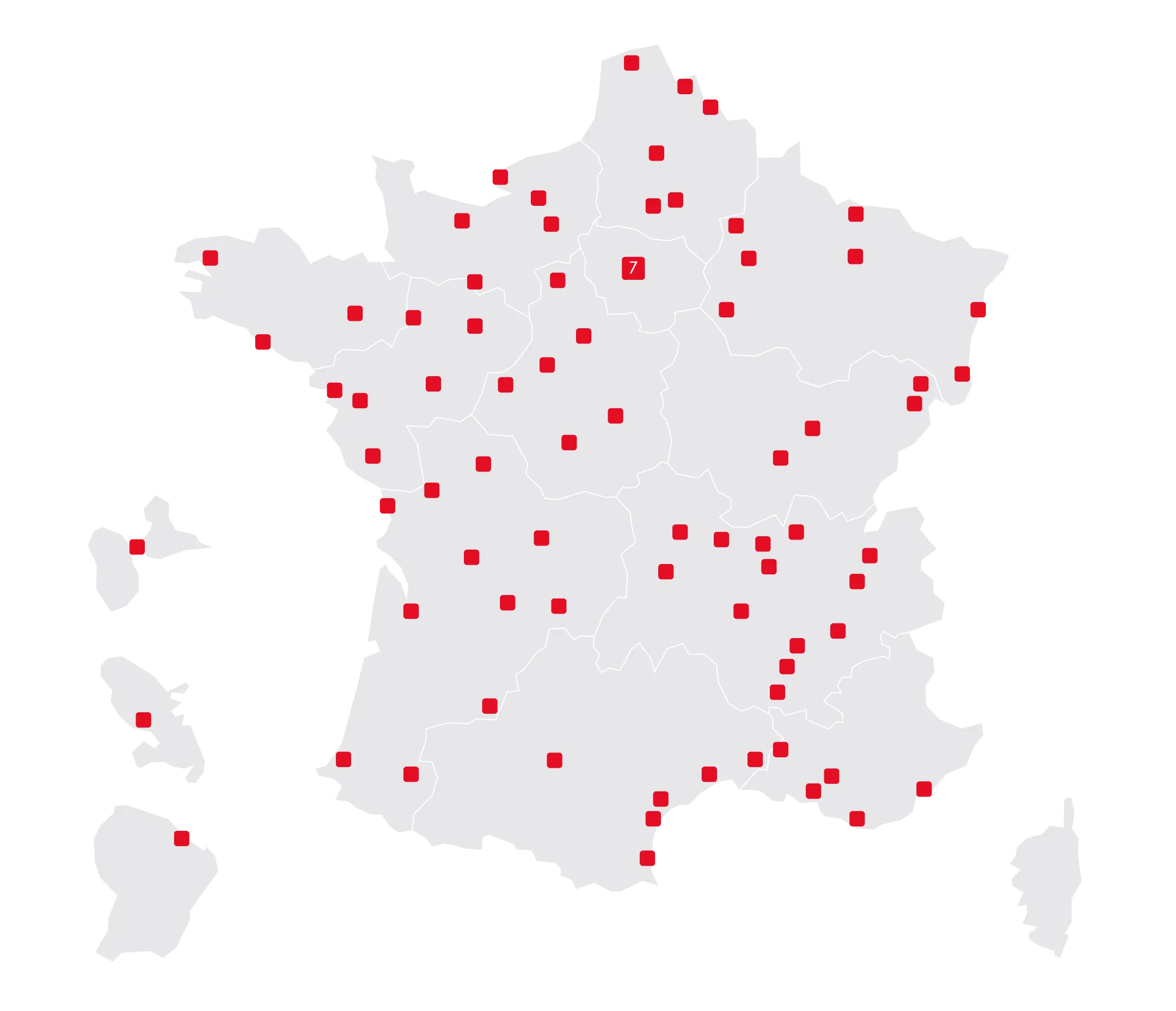 Carte des implantations Arthur Loyd en France
