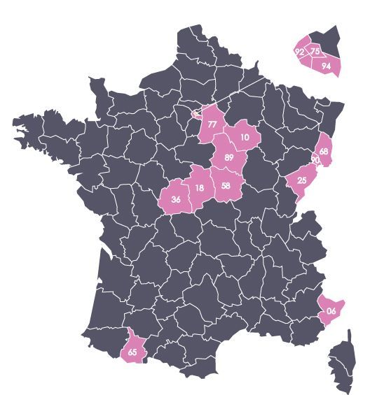 Carte France des territoires en convalescence