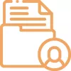 Pictogramme document orange