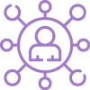 pictogramme réseau violet
