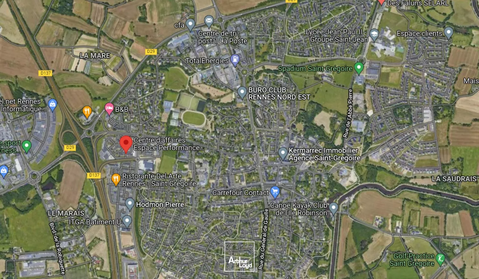 VENTE OU LOCATION D'UN PLATEAU DE BUREAUX D'ENVIRON 367 m² A SAINT GREGOIRE.