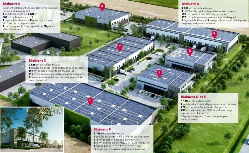 TOURS SUD - SORIGNY ISOPARC - A10 - A LOUER BÄTIMENTS D'ACTIVITES 471 A 4 050 M²