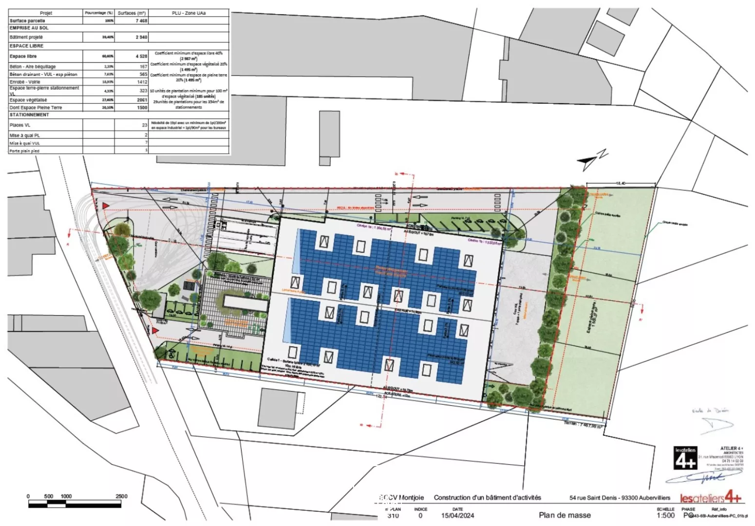Bâtiment indépendant d'activité à construire 3 123 m² à louer ou à vendre - Implantation stratégique Aubervilliers, accès direct A86