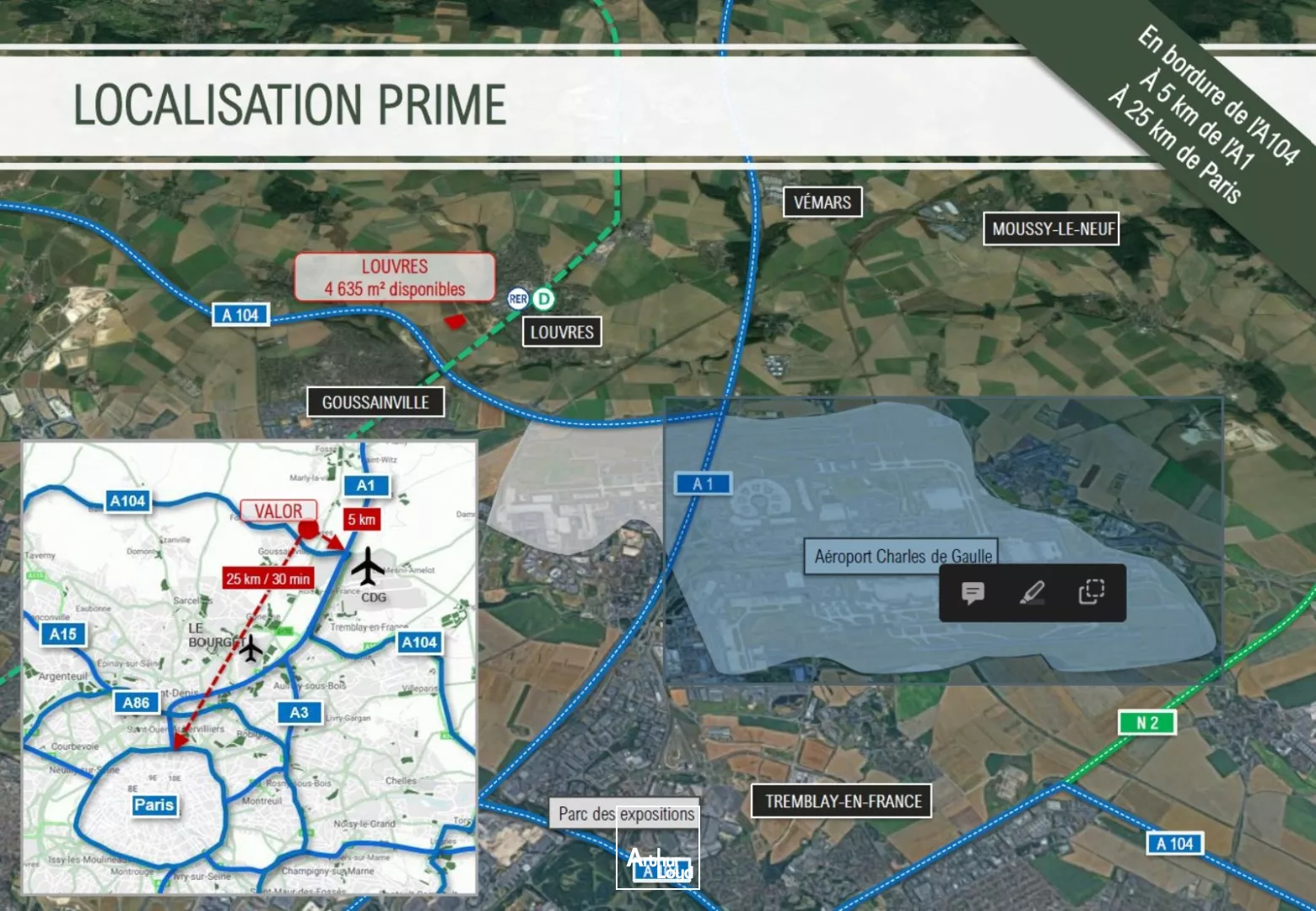 À louer - Locaux d'activité à quai dernière génération dès 2 314 m² - Louvres / Accès CDG et Francilienne