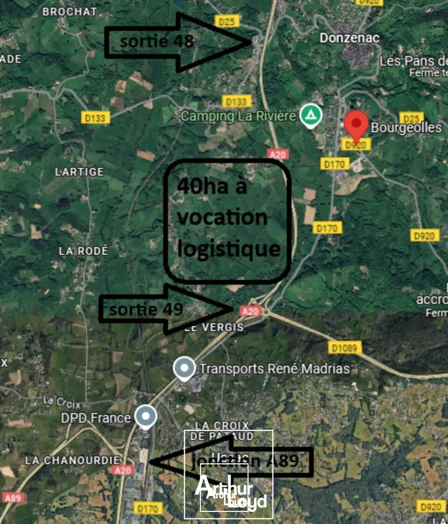 TERRAIN vente à DONZENAC 19270