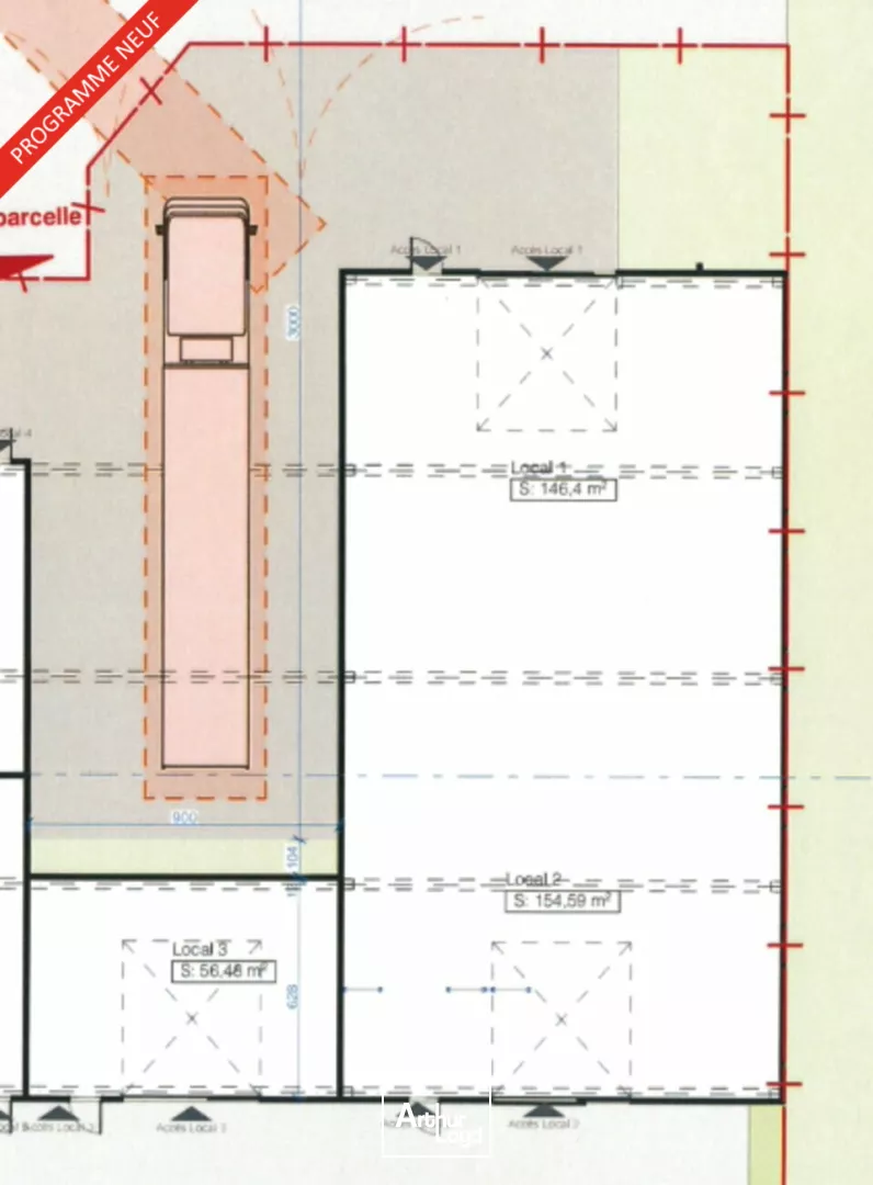 À louer - Local traversant de 300 m² avec accès PL - Sorgues zone d'activités