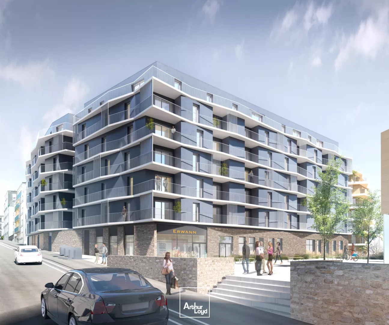 CELLULE COMMERCIALE 200 M² CENTRE VILLE BREST PROGRAMME NEUF CERDAN A VENDRE A LOUER