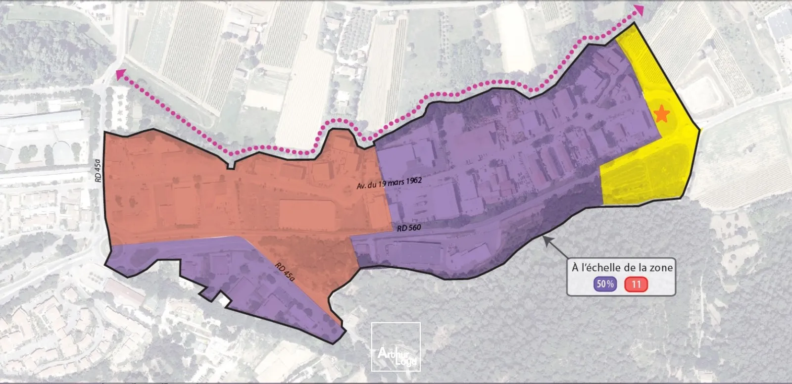 Terrain à louer en bail à construire - Très belle visibilité - ZA Le Pujol - Auriol