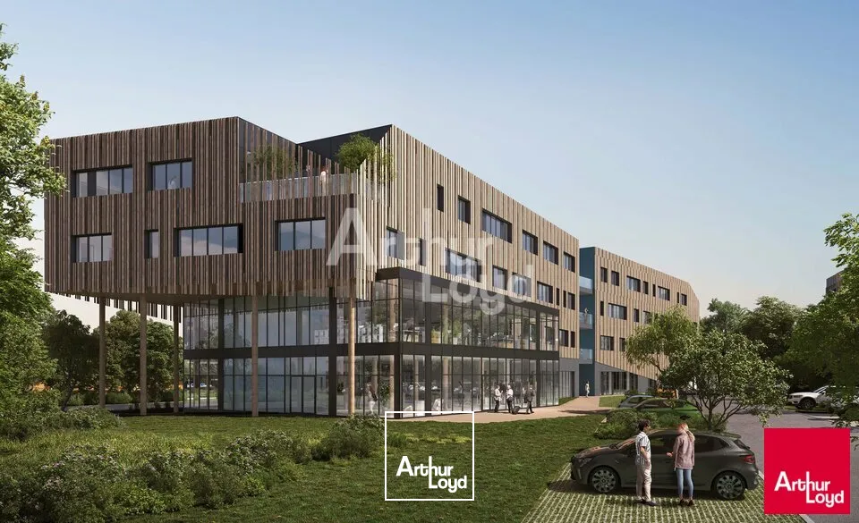 Angers, quartier tertiaire Orgemont, bureaux de 599 m² situés au RDC d'un programme neuf 