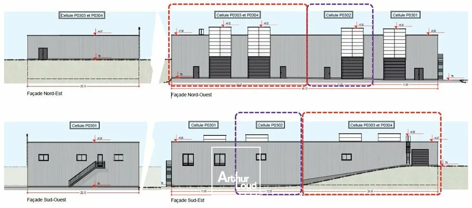 LOCAL D'ACTIVITÉ À LOUER  MONTAIGU (85)  663 M² DONT 184 M² EN MEZZANINE + TERRAIN DE 1 800 M²  CELLULES 303 ET 304