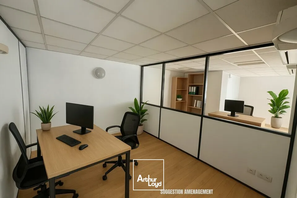 TOURS CENTRE PROCHE GARE BUREAUX A LOUER 123 M² AVEC PARKINGS