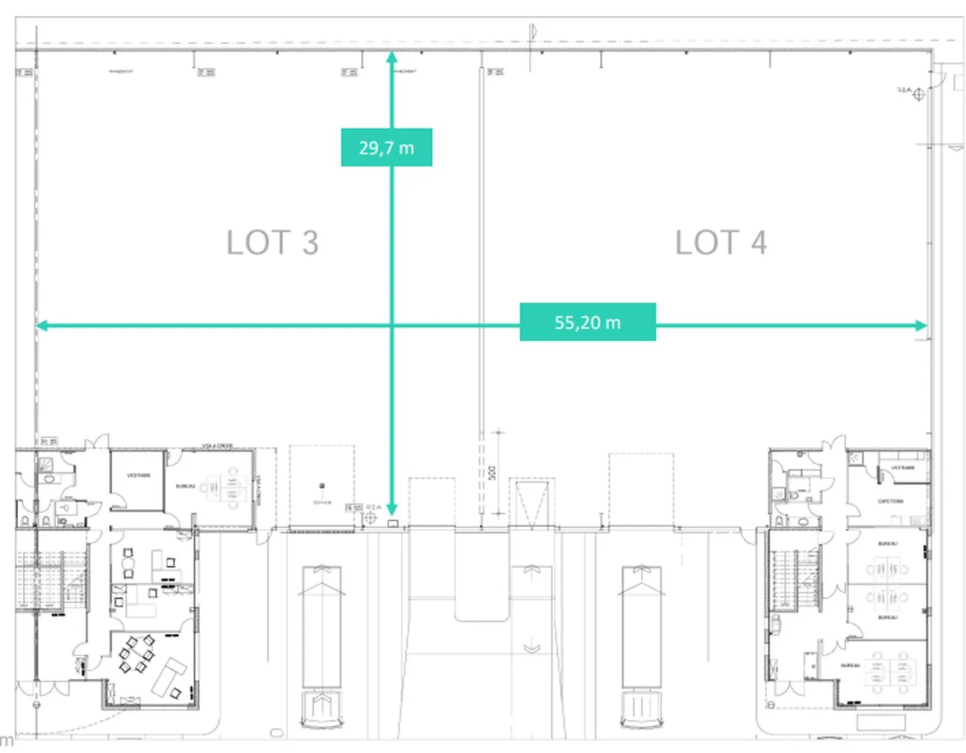 Locaux d'activité sur site clos, à Gennevilliers, à proximité des quais de Seine
