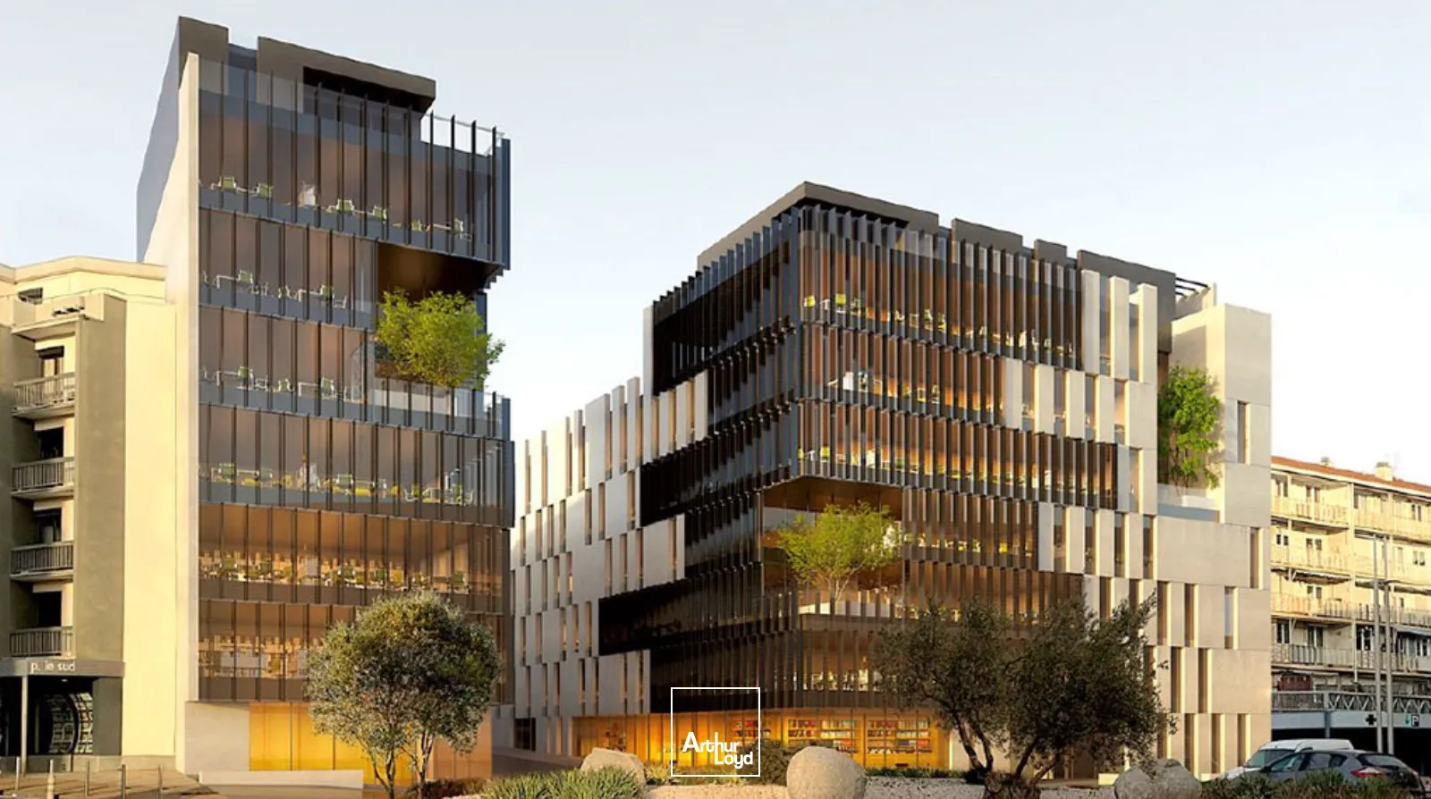 BUREAUX AMENAGES A LOUER - FACE POLYGONE