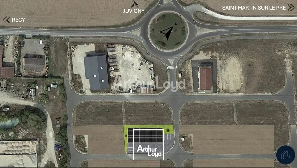 Secteur RECY (51) - à louer - Ensemble de 2 cellules d'activités avec bureaux de 268m2 chacune 