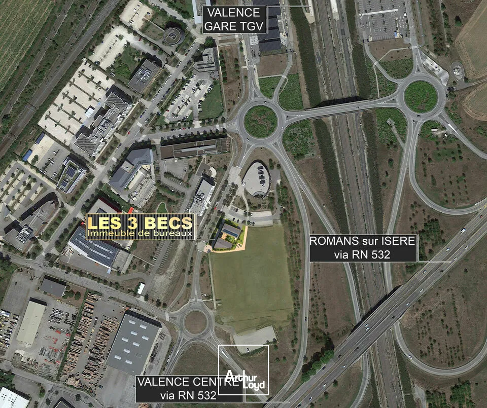 Bureaux de dernière génération éco-responsables à louer - Valence Rovaltain - Gare TGV