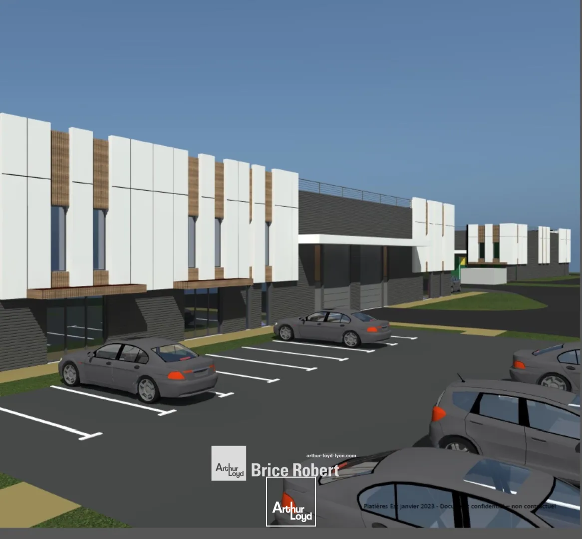 A VENDRE - 11 cellules d'activités entre 666 et 983 m² situées à Saint-Laurent d'Agny