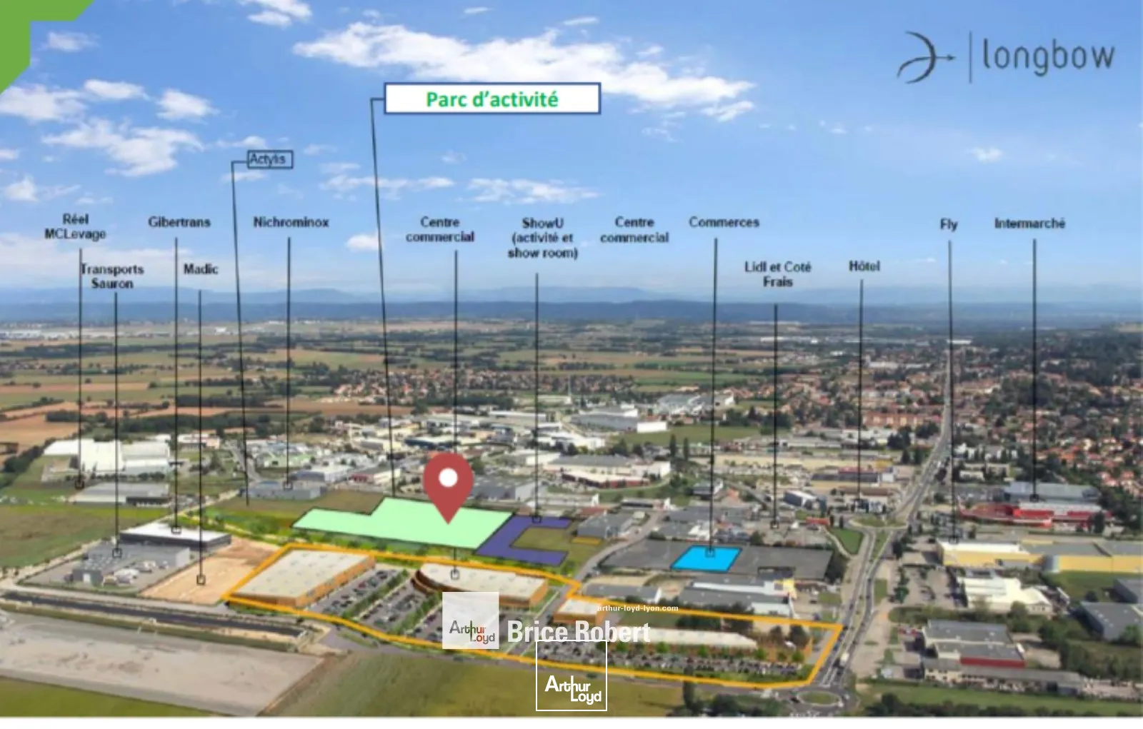 ZAC du Chanay à saint-bonnt de mure - parc d'activités - à la location