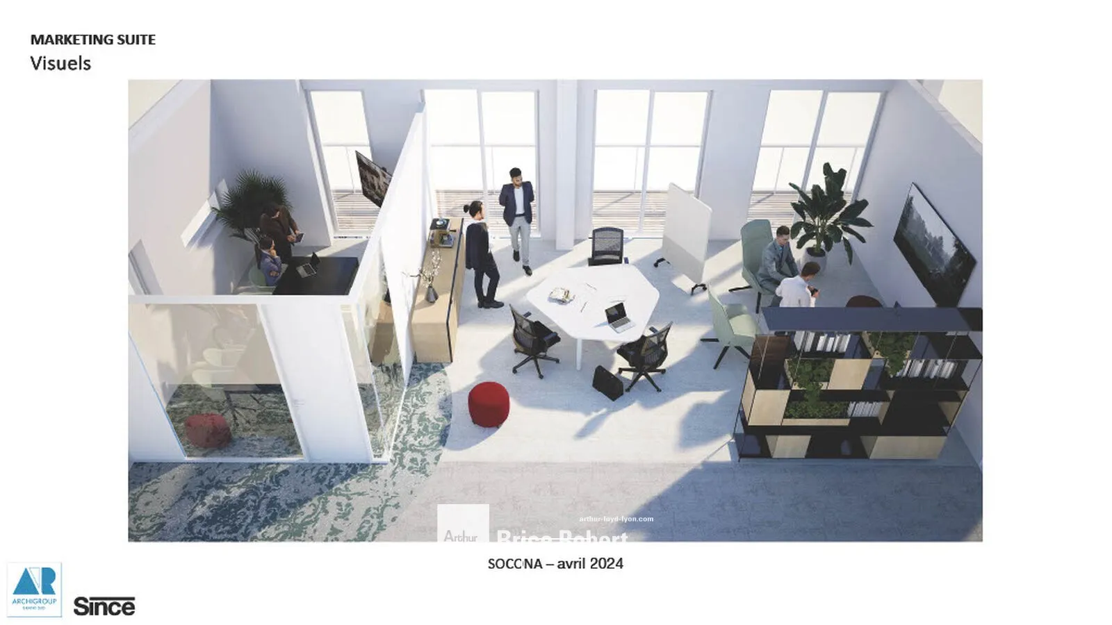 A louer - SOCONA - Bureaux avec hall arborés - Lyon 9ème Vaise 