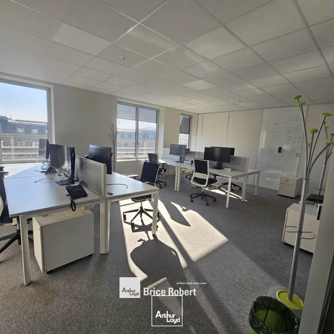 A louer - LE TANGRAM - Bureaux aménagés lumineux - Lyon 7ème