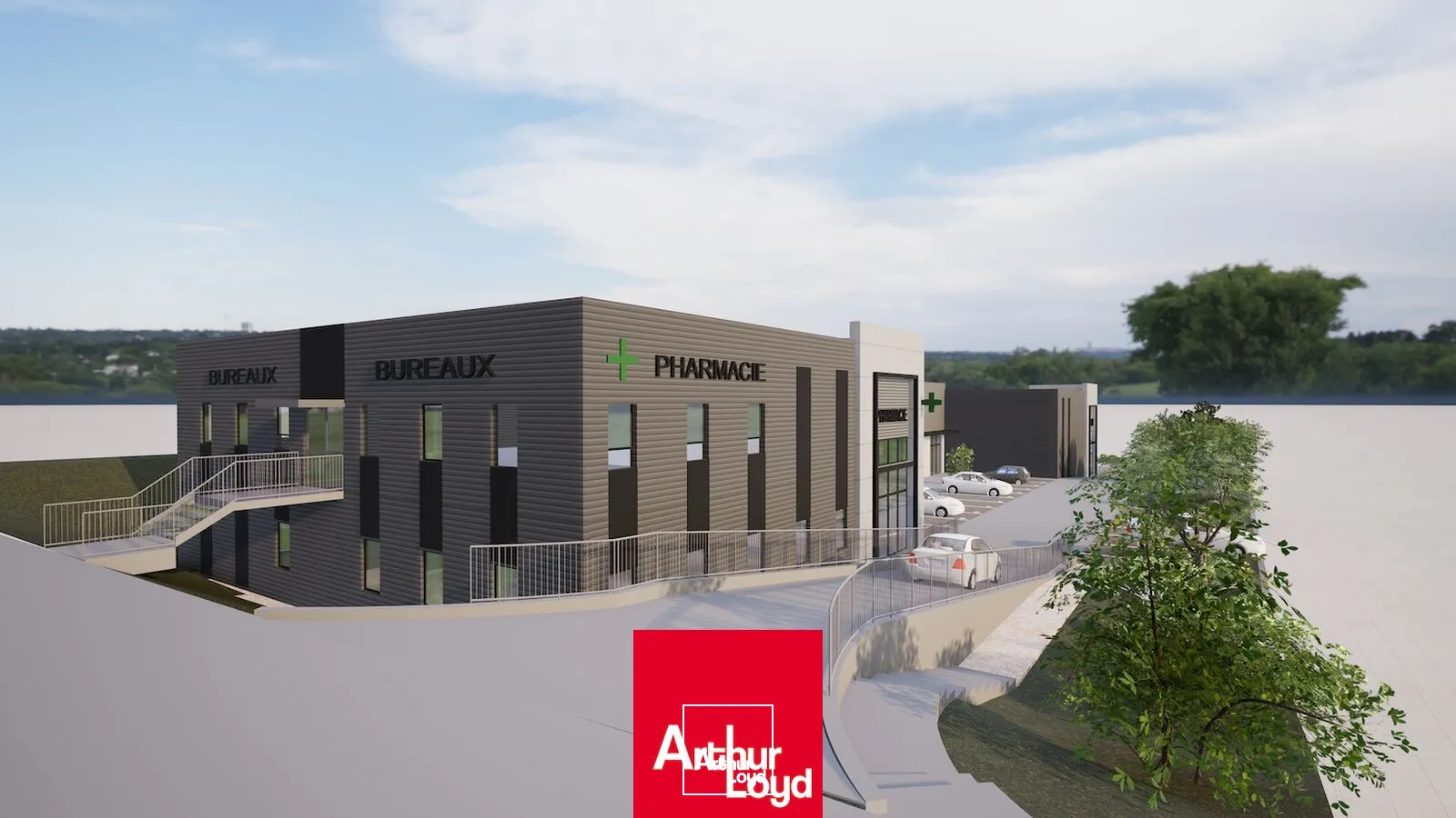 À VENDRE : 3 Lots commerciaux de 229 m² et 235 m² et 2 Locaux d'activités de 205 m² et 207 m², au coeur d'un village d'entreprises NEUF livré T1 2027 dont une pharmacie prévue...