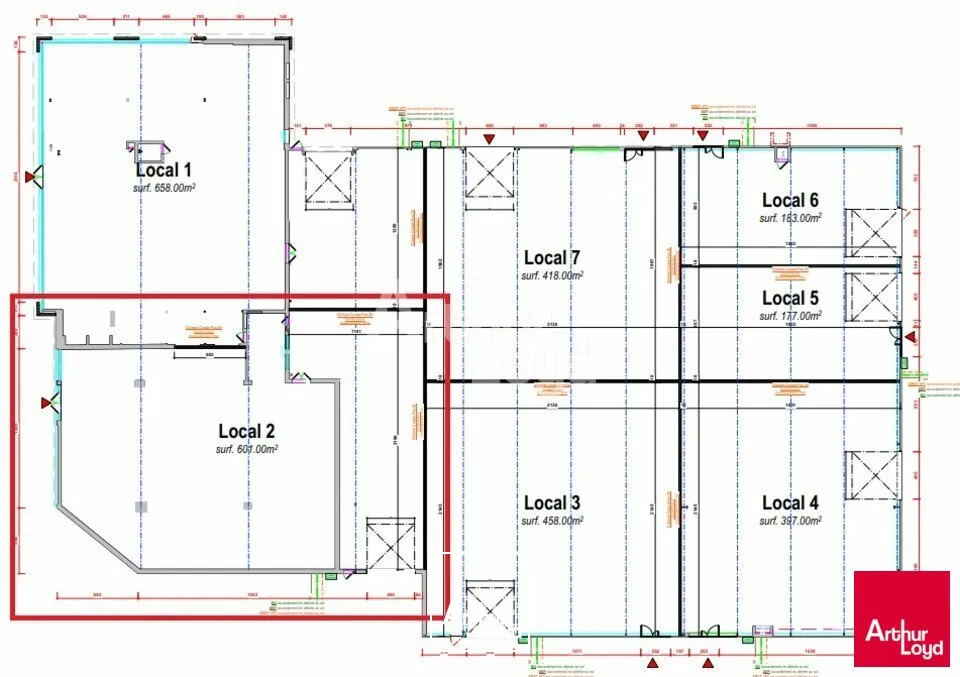 BEAUCOUZE BELLE VISIBILITÉ LOCAL D'ACTIVITÉ/NEGOCE 601 m² A LOUER