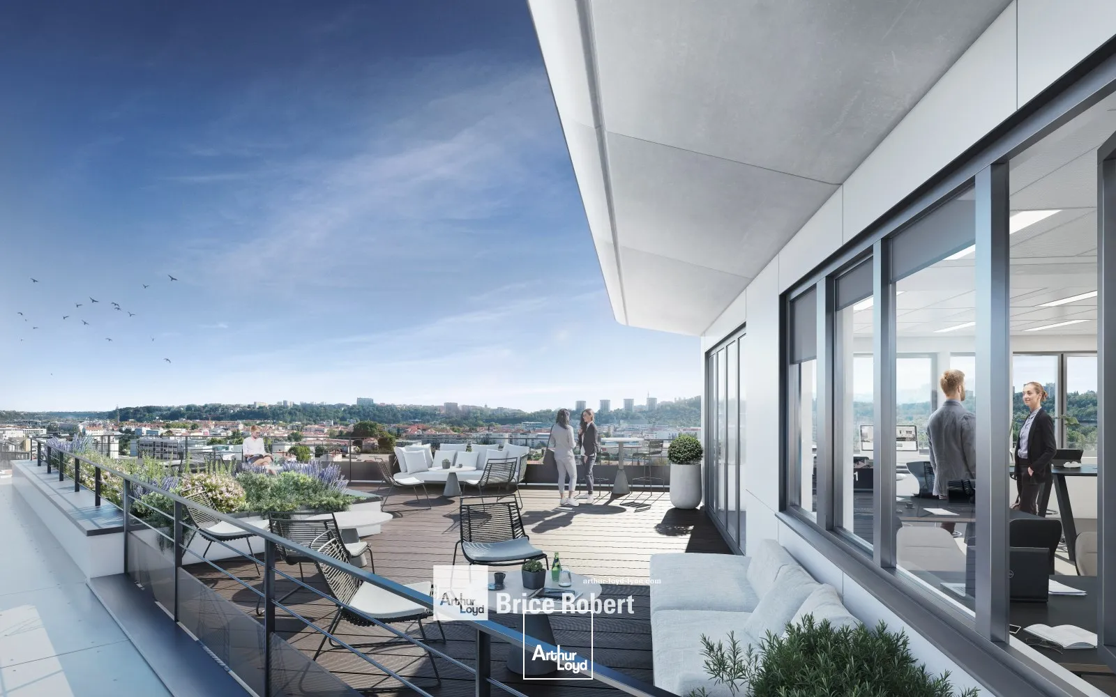 A vendre - LE BRIDGE - Bureaux bénéficiant de loggias, terrasses et/ou balcons - Tassin la demi-lune