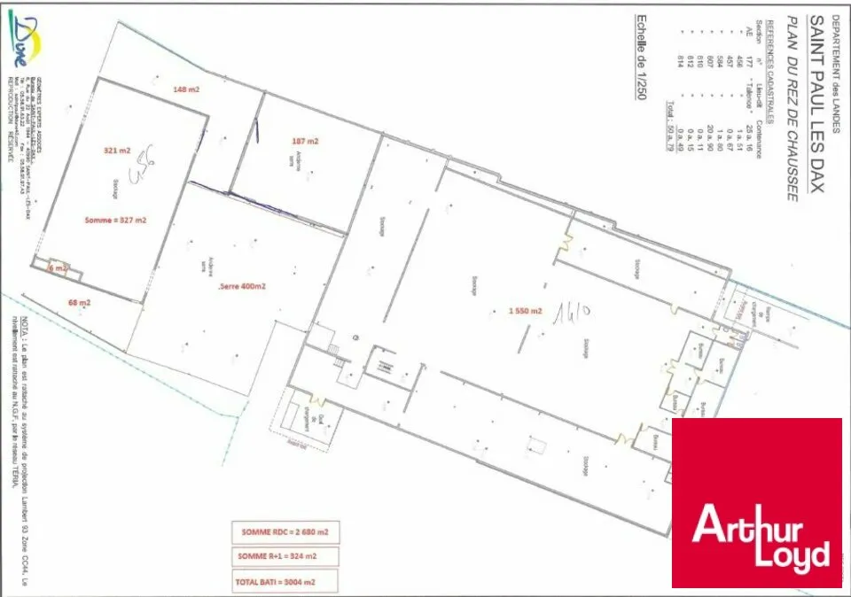 SAINT PAUL LES DAX - local d'activités / Entrepôt de 1.500 m²