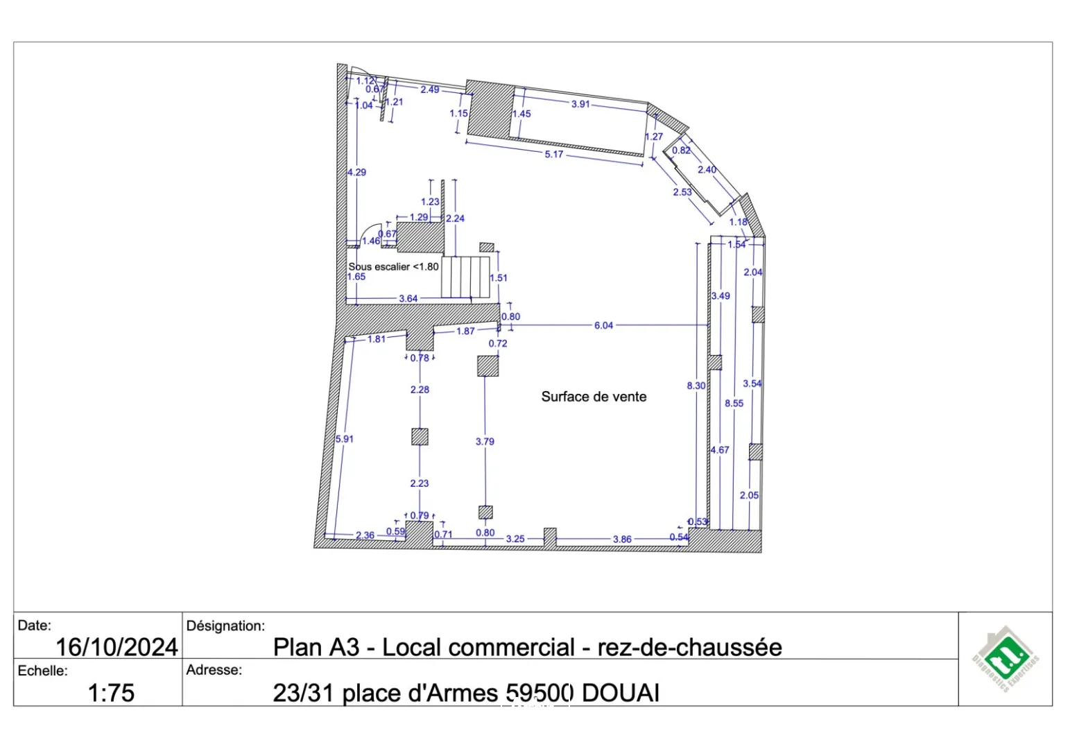 Locaux commerciaux - Location - DOUAI - 59500 - 279-279 - 7608037
