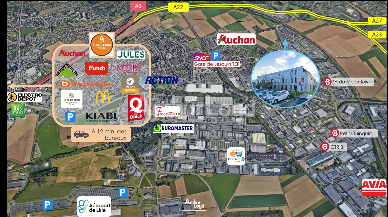 Bureaux - Location - LESQUIN - 59810 - 158.46-1033.09 - 7719012