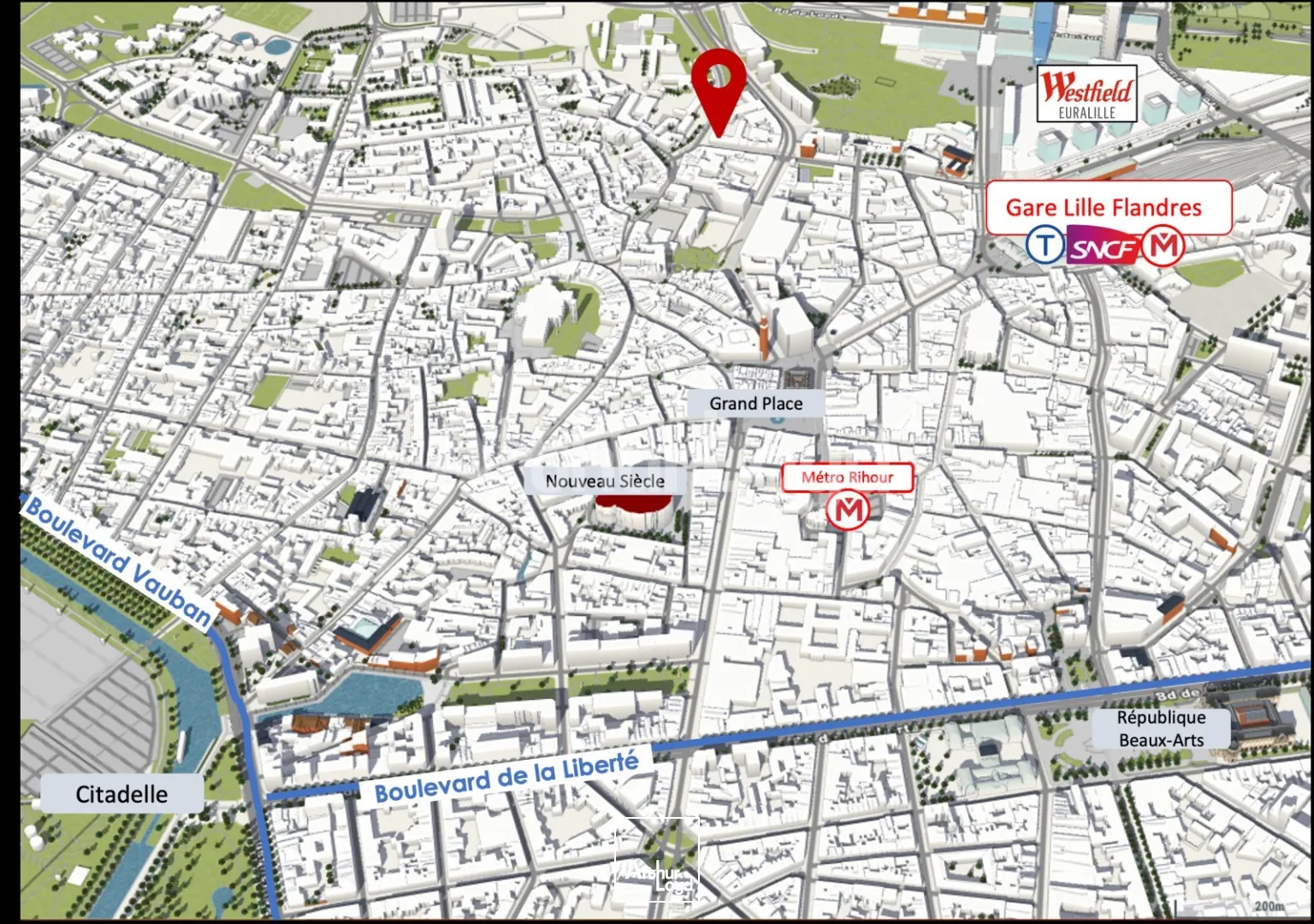 Bureaux - Location - LILLE - 59000 - 274.89-1105.69 - 7719178