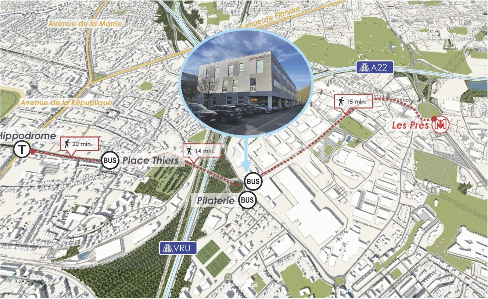 Bureaux - Location - MARCQ EN BAROEUL - 59700 - 66.11-2185.59 - 7721183