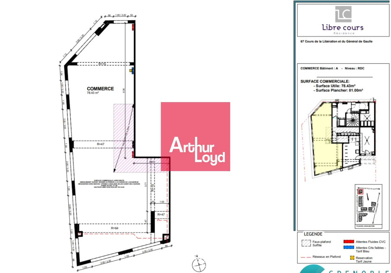 Locaux commerciaux - Location - GRENOBLE - 38100 - 83-83 - 7772321