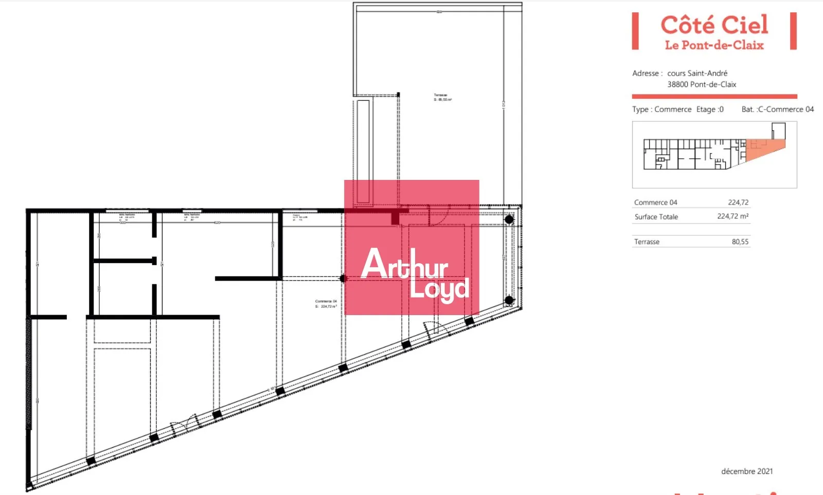 Locaux commerciaux - Location - LE PONT DE CLAIX - 38800 - 235-235 - 7856486