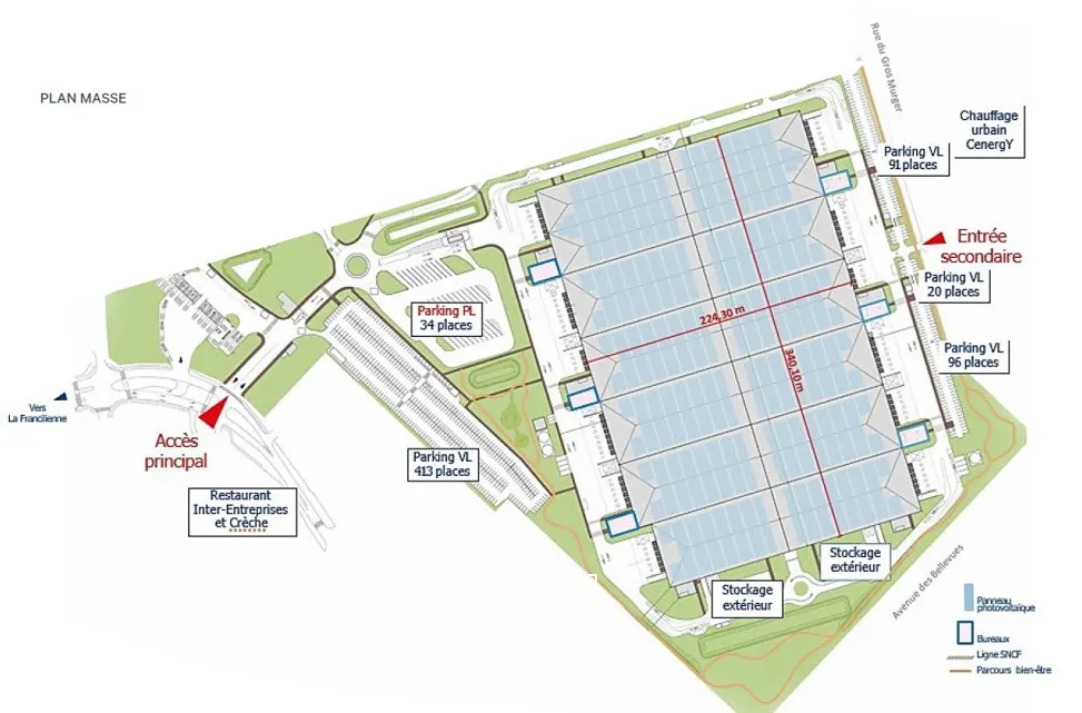 Sur Eragny, construction d'une plateforme logistique XXL