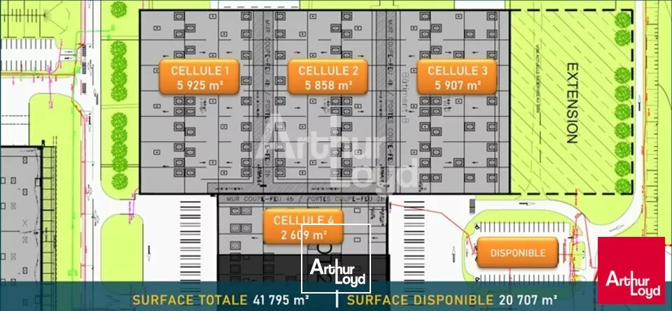 MER ZA PORTES DE CHAMBORD - ENTREPOTS LOGISTIQUE A LOUER 20707 M2 ET 23767 M2