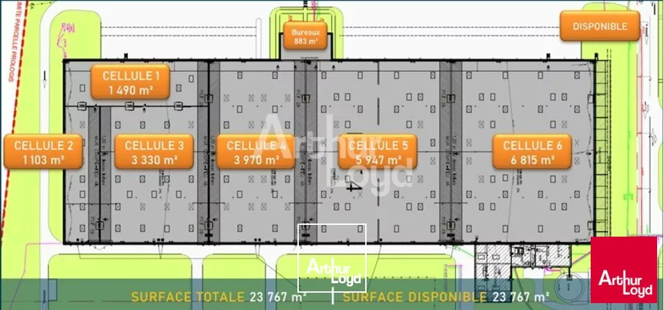 MER ZA PORTES DE CHAMBORD - ENTREPOTS LOGISTIQUE A LOUER 20707 M2 ET 23767 M2