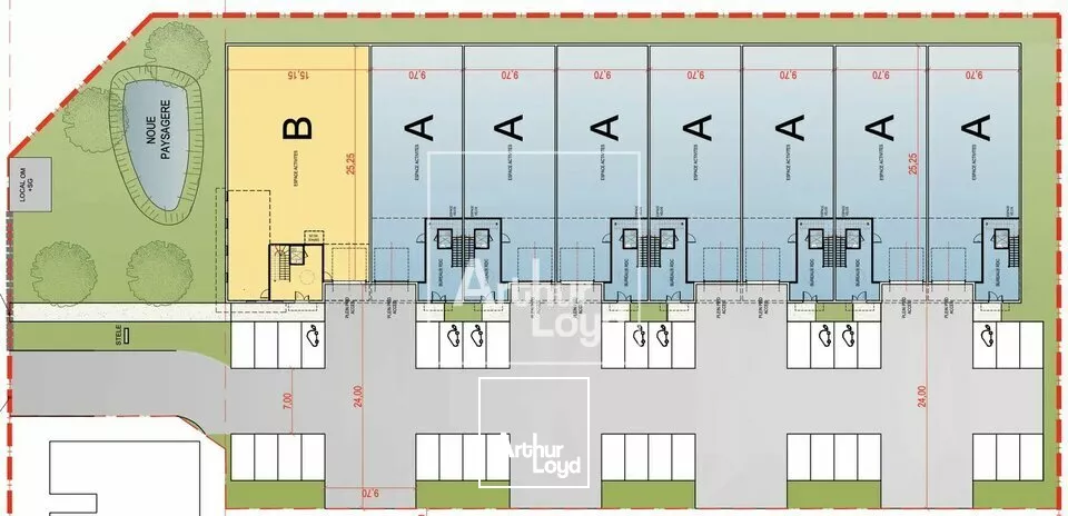 Cellules d'activités neuves à louer 