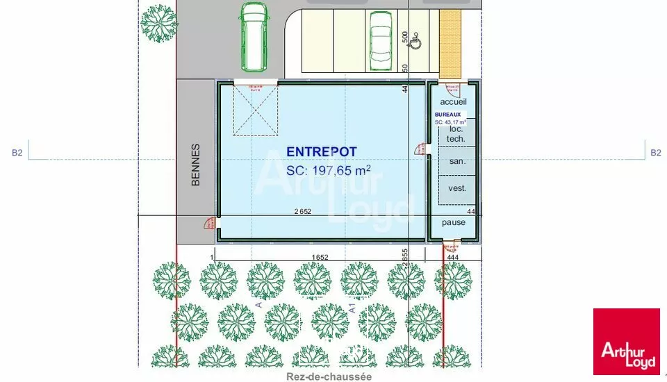 VINEUIL - LOCATION 2 LOCAUX D'ACTIVITE DE 280,82 M² et 294,10 M² - ZONE INDUSTRIELLE