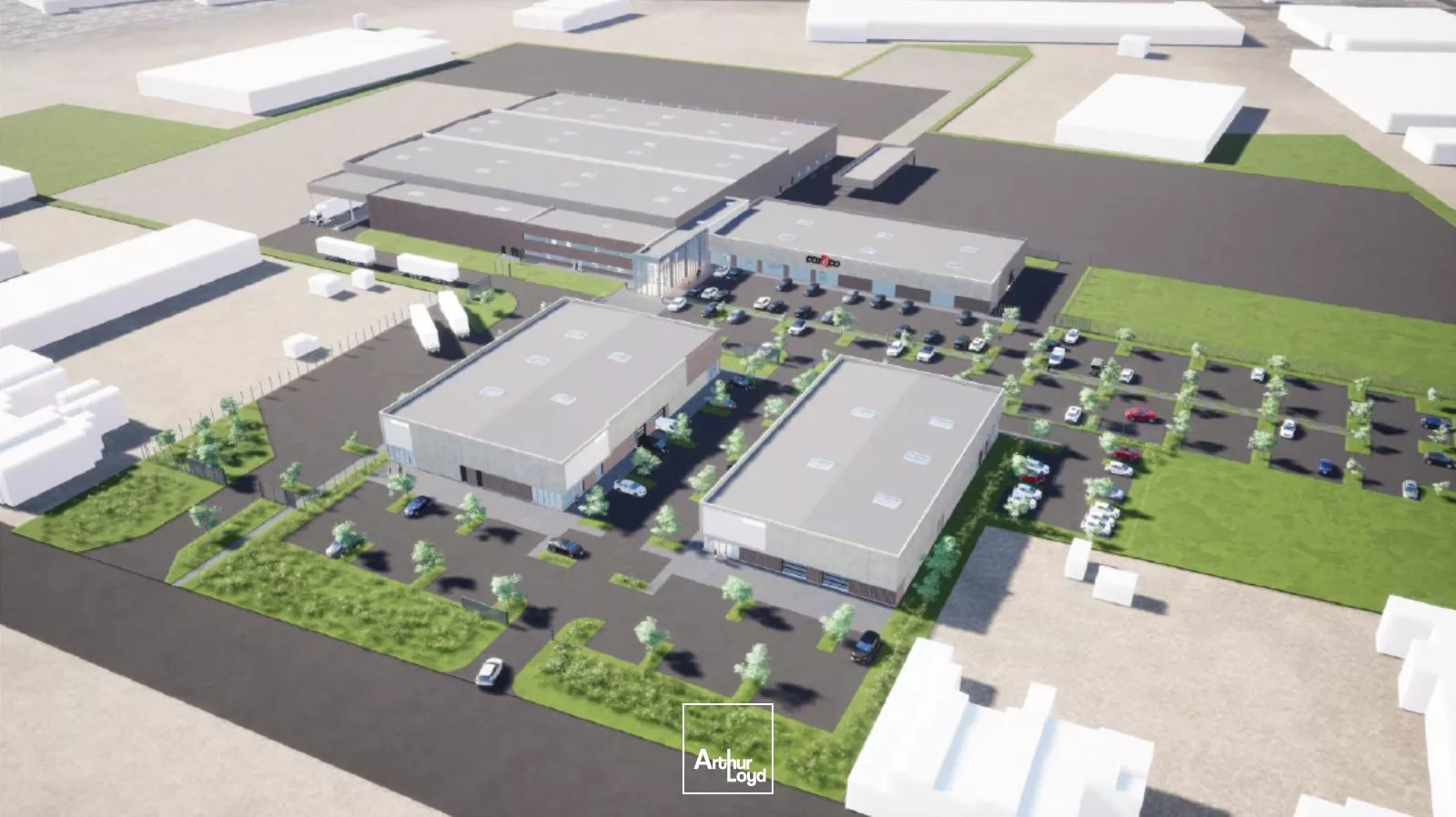 À louer - Parc d'activités neuf avec showroom, entrepôt et bureaux - Axe principal de Seclin - Site sécurisé