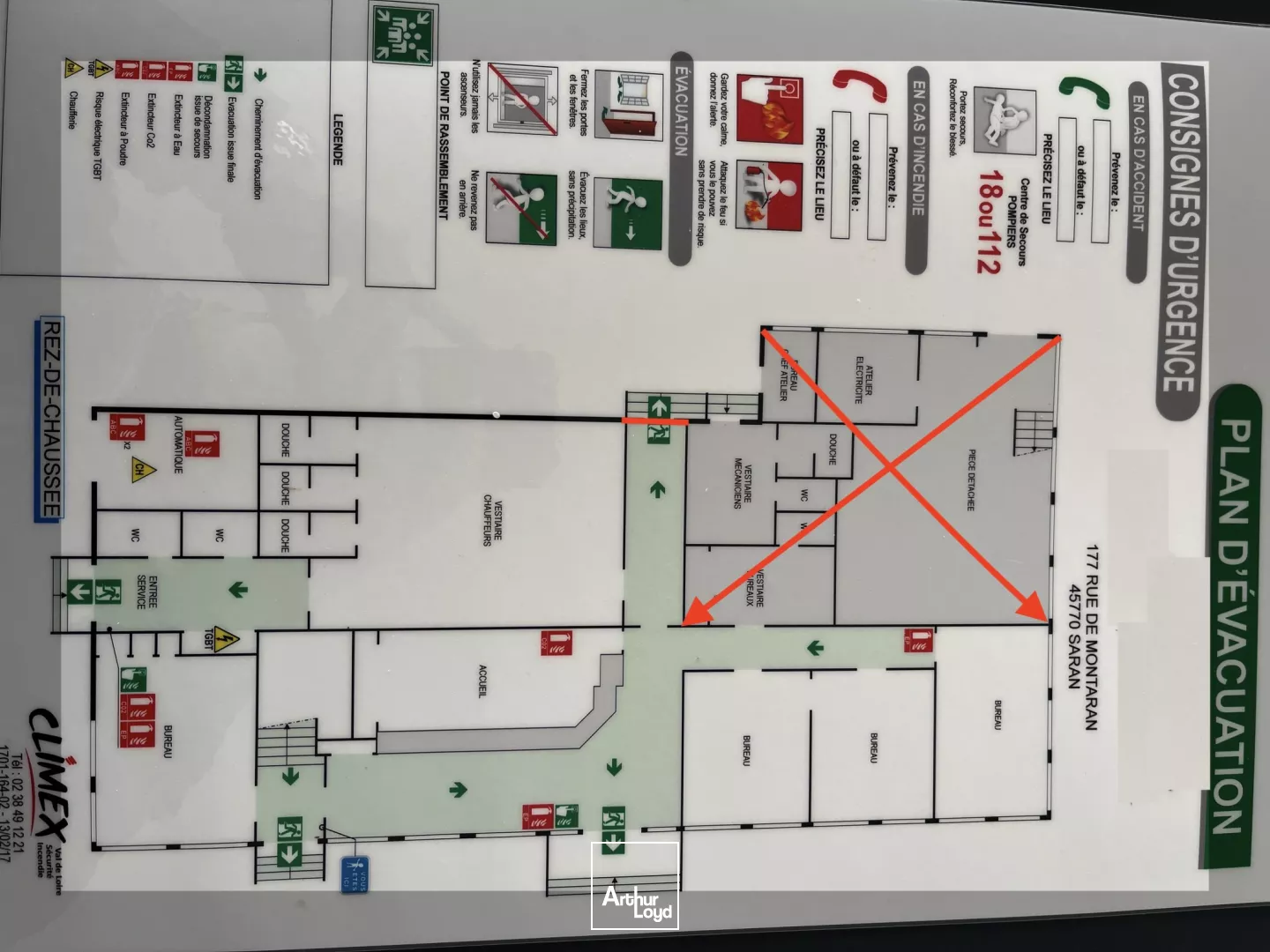 Bonne Visibilité !!! Bureaux à louer d'environ 270 m2 en R+1 divisibles à partir de 128 m2- SARAN MONTARAN
