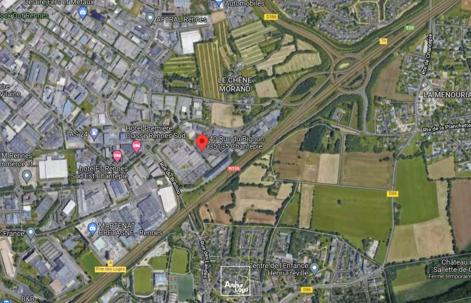 LOCATION DE PLATEAUX DE BUREAUX DIVISIBLES D'ENVIRON 440 m² AVEC PARKINGS A CHANTEPIE.