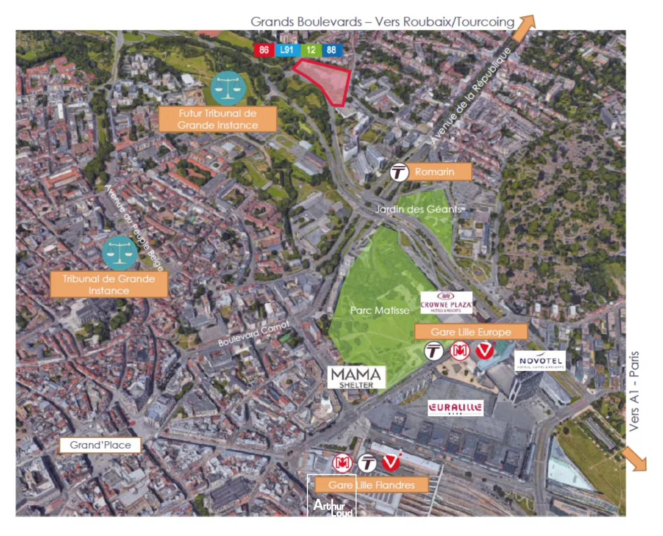 Locaux commerciaux à louer à La Madeleine - Immeuble Sensorium - Emplacement Premium aux portes de Lille
