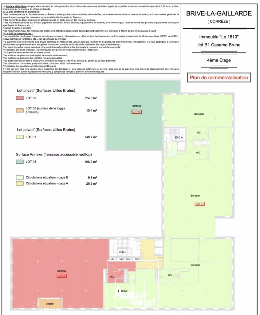 Plateau de Bureaux 120 m² en Plein Centre des Affaires  Immeuble Neuf de Standing