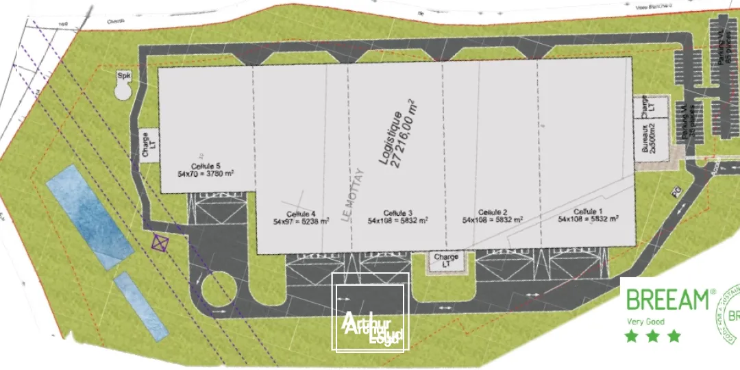 Surface à construire entre Le Mans et Tours