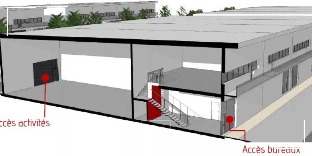 Cellule d'activité neuve de 800m² disponible à la location