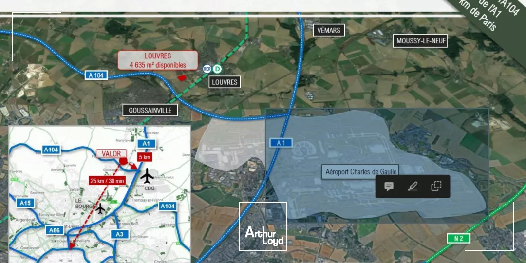 À louer - Locaux d'activité à quai dernière génération dès 2 314 m² - Louvres / Accès CDG et Francilienne