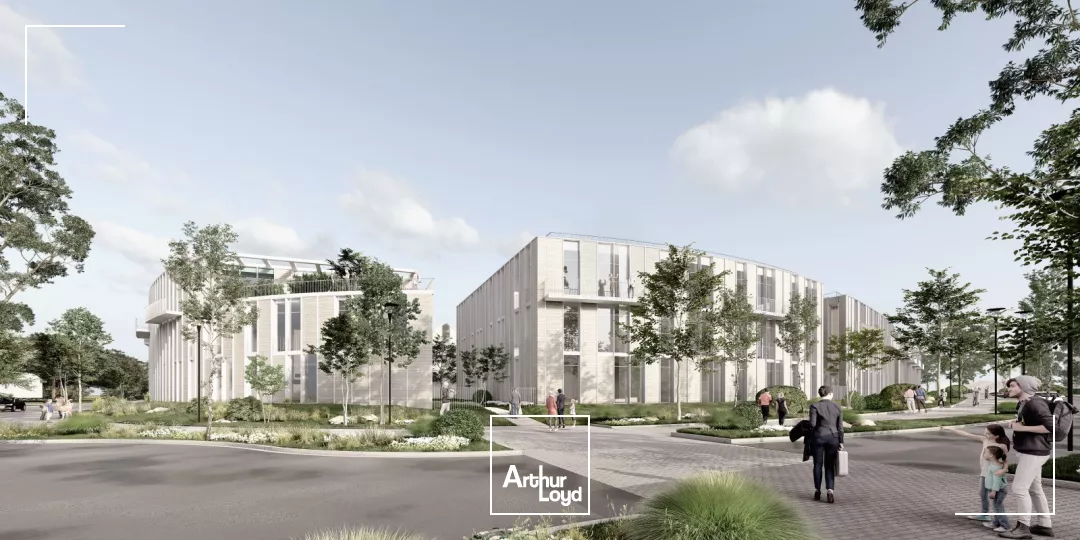 Programme LA GOUTTE D'EAU - Bureaux neufs en cours de construction à vendre - Bruges quartier Terrefort