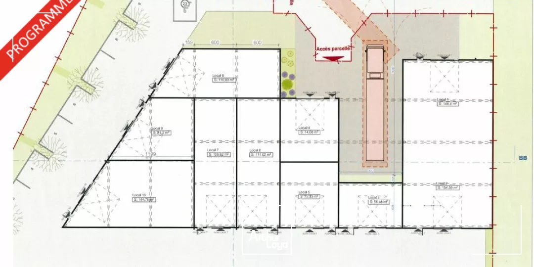À louer - Local traversant de 219 m² à Sorgues - Double accès, site sécurisé, parc d'activités neuf
