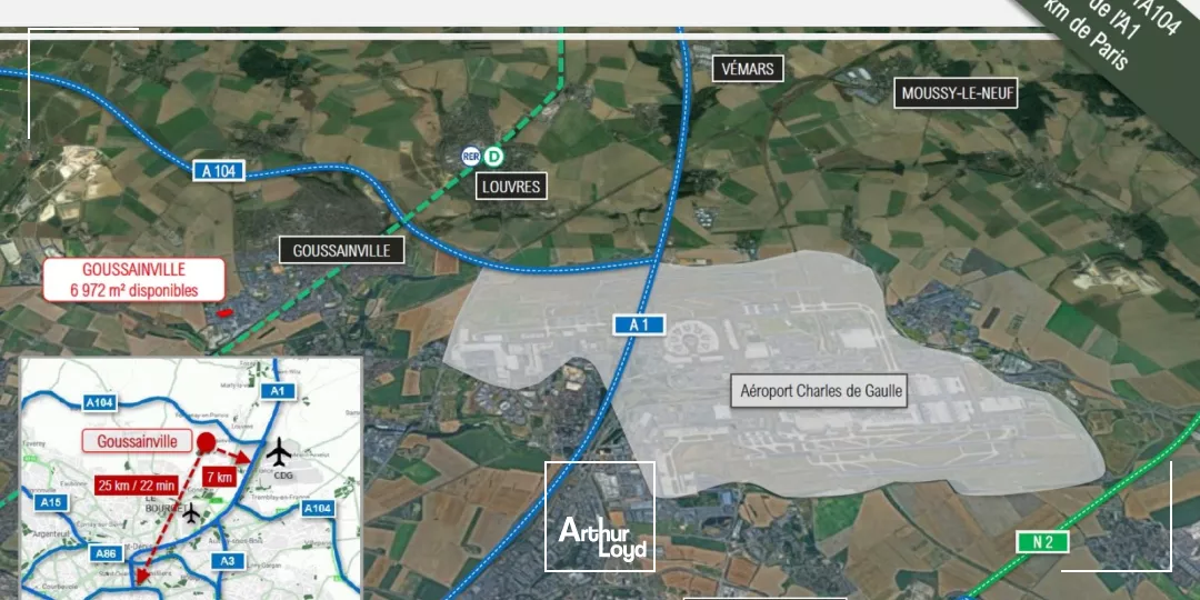 Entrepôt indépendant rénové 6 972 m² avec stockage extérieur - Goussainville, hub logistique Roissy CDG